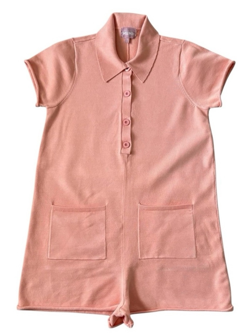Show Me Your MuMu Gio Romper Size Small Cantaloupe Orange Soft Knit - Picture 2 of 6